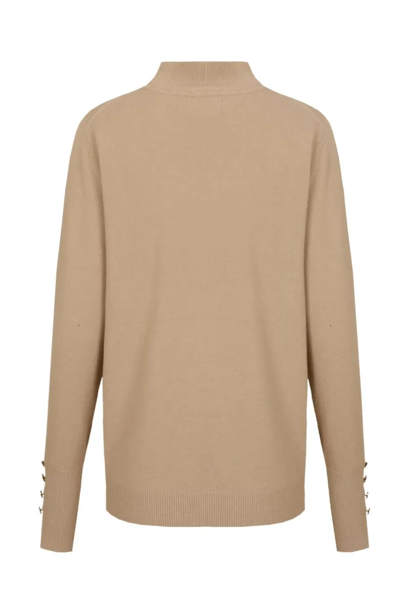 CS The Label Ambra Knit Pullover light camel, gebreide pullover